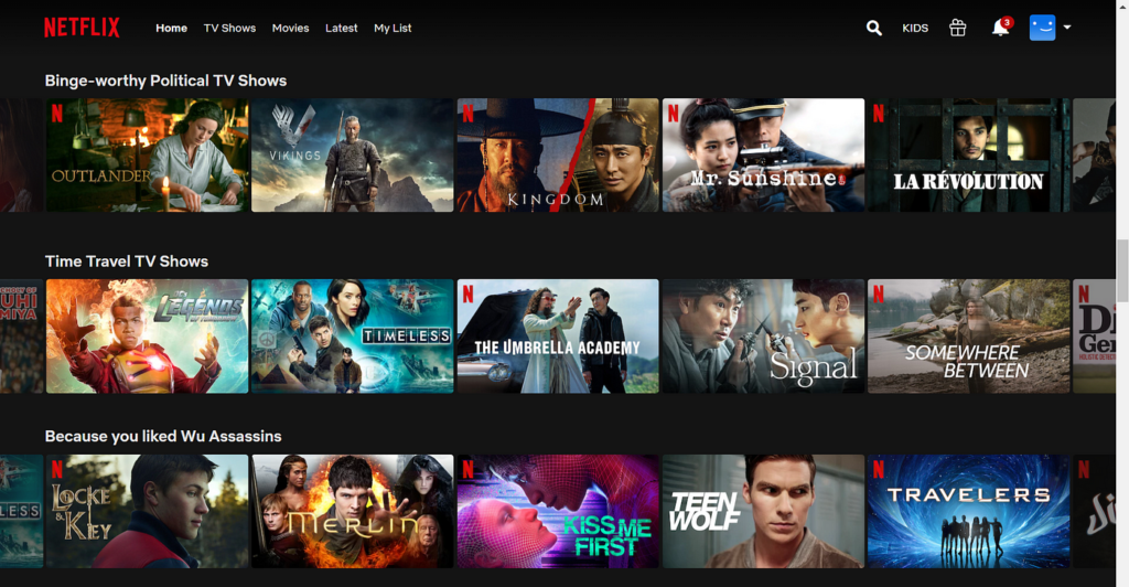 Using Netflix AI recommendation feature on TV